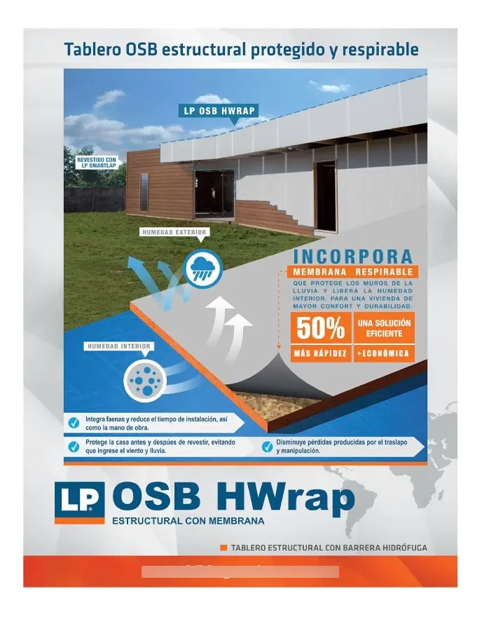 TABLERO OSB LP HWRAP PROTEC