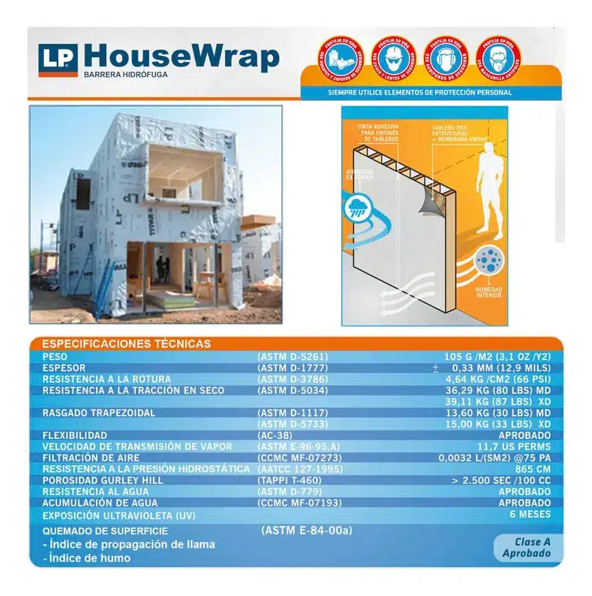 TABLERO OSB LP HWRAP PROTEC - Imagen 3